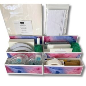 Class to make custom adhesive storage for Stampin' Up! products image of storage unit