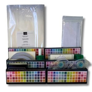 Class to make custom adhesive storage for Stampin' Up! products image of storage unit