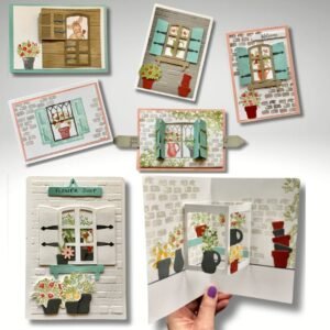 Card making class projects featuring welcoming windows from Stampin' Up! fancy folds and more