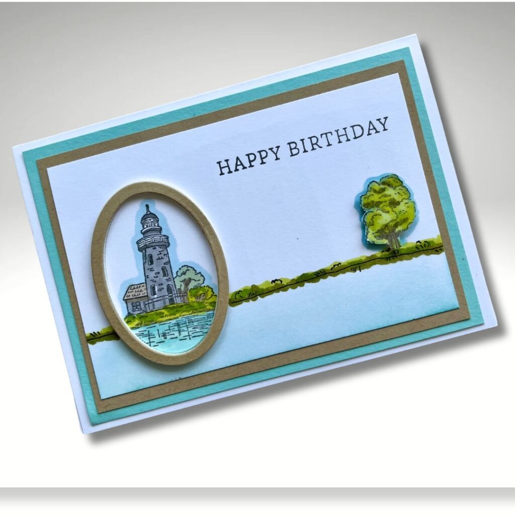 Card featuring Wooded Acres and Framed Scenes stamps and dies from Stampin' Up!