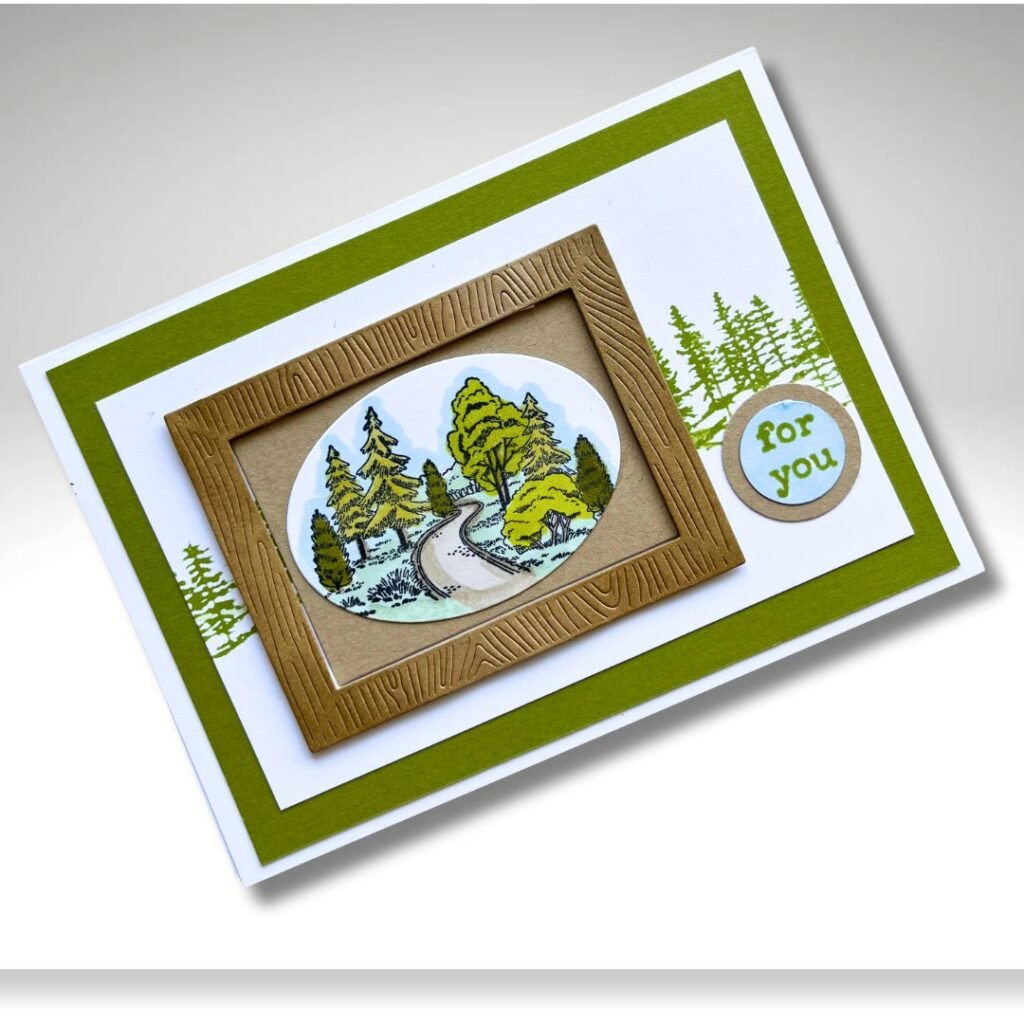 Card featuring Wooded Acres and Framed Scenes stamps and dies from Stampin' Up!