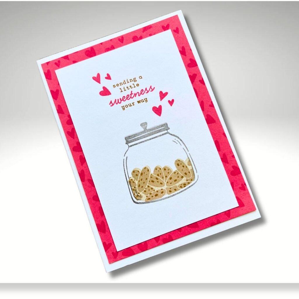 Card showing Sweet Jar bundle from Stampin' Up! featuring cookies in the jar