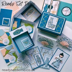 Kintsugi Inspirations Class Stampin' Up! cards a box a fan from this online class