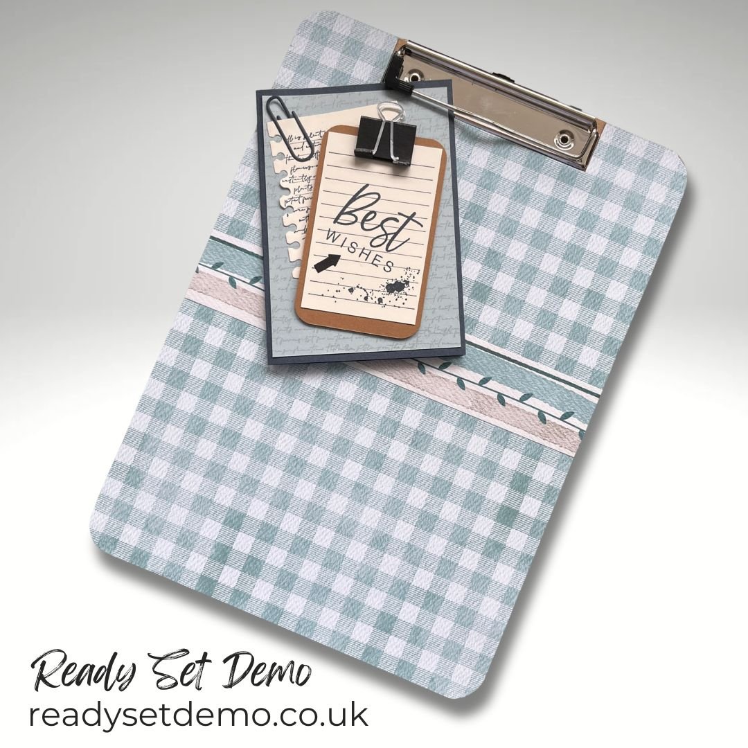 Clipboard covered in the Everyday Happiness Designer Paper from Stampin' Up!