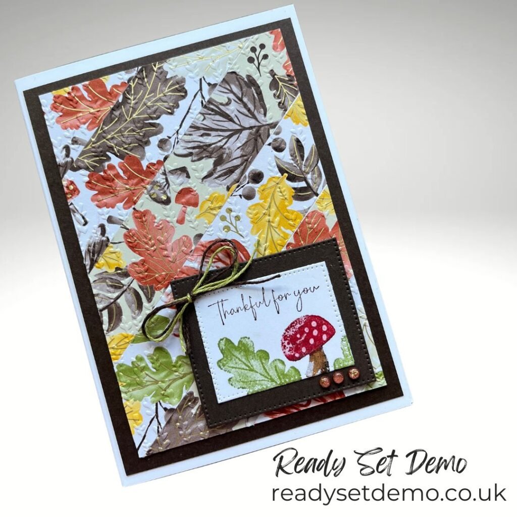Handmade autumn card featuring the Stampin’ Up Gathering Moments bundle and Gathering Together Designer Series Paper