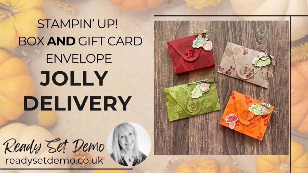 How to covert Jolly Delivery Boxes to hold Gift Cards Stampin' Up! video tutorial