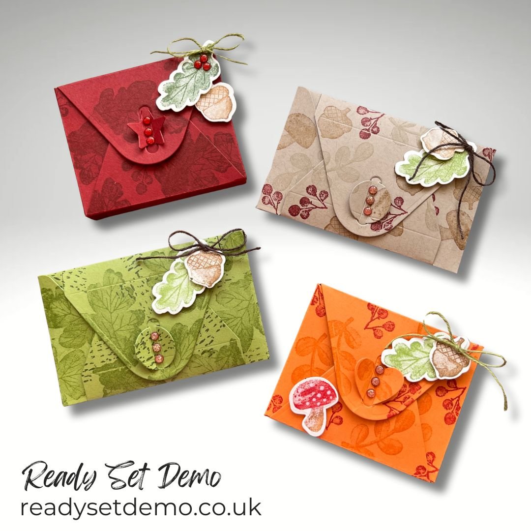 Jolly Delivery Boxes created with Stampin' Up! dies and converted to hold gift cards