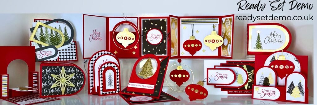 Fancy Folds cards online class made with Everyday Arches and Ornamental Christmas bundle from Stampin' Up!