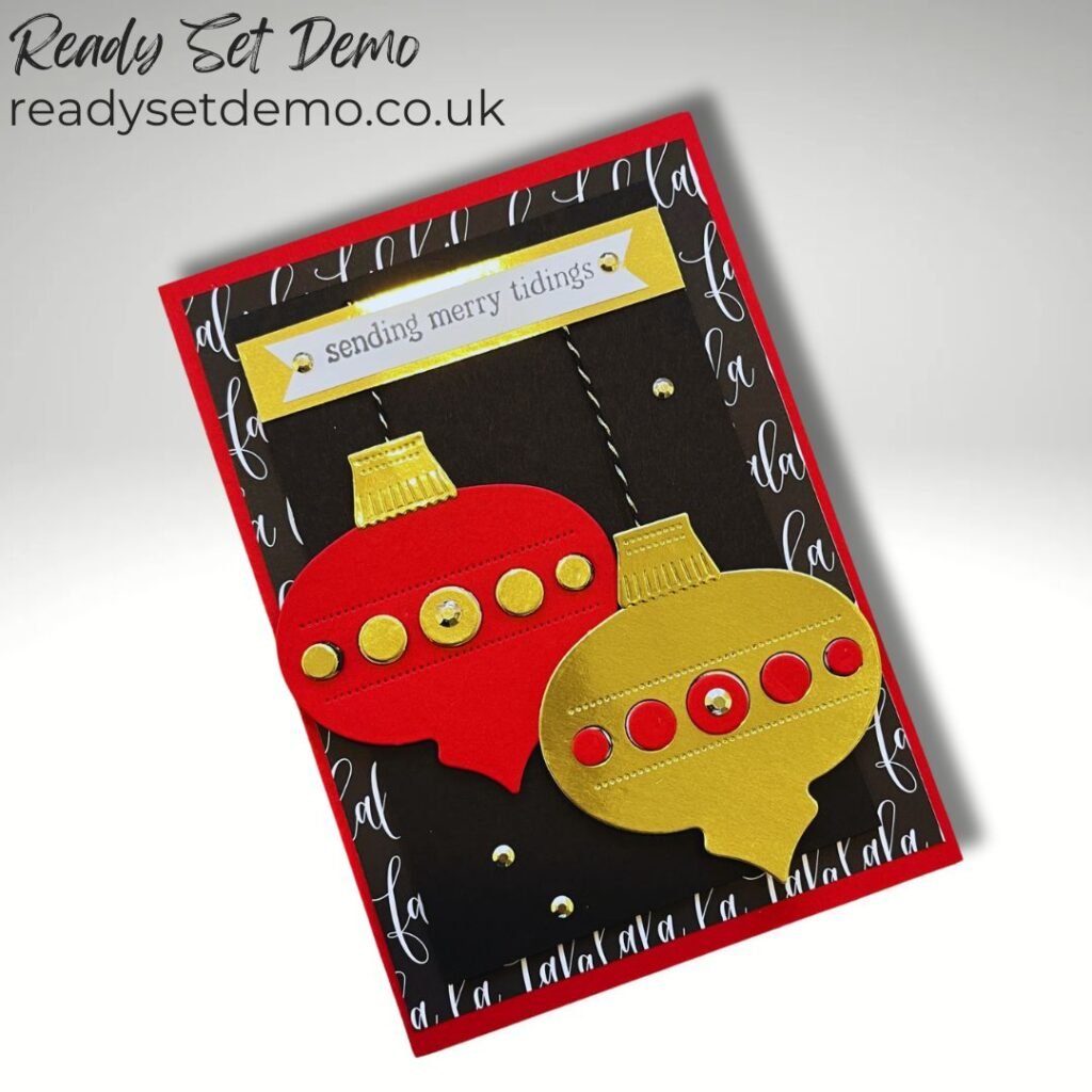 Handmade Christmas Card featuring the Modern Christmas suite from Stampin’ Up!