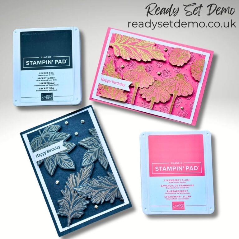 Handmade cards using twice embossed and floating technique featuring the Natural Botanicals stamps from Stampin’ Up!