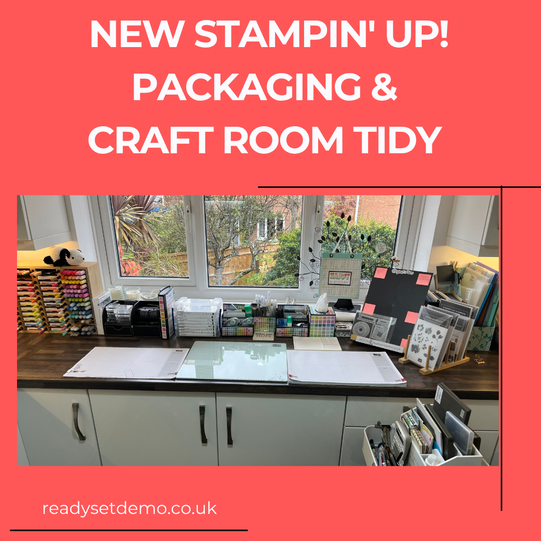 Messy craft desk to tidy craft desk – photos showing the clear up process