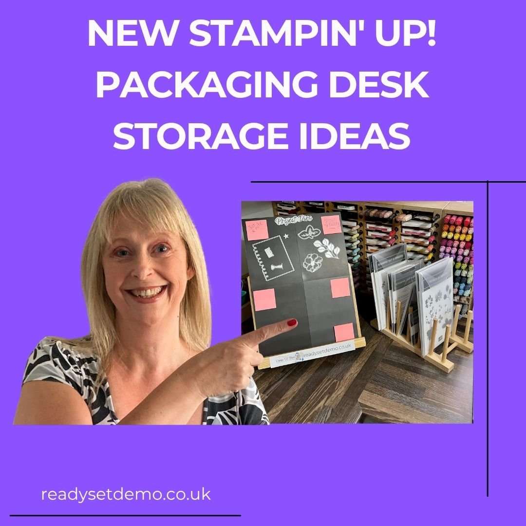 Magnetic board for dies and desk holder for new Stampin’ Up! packaging