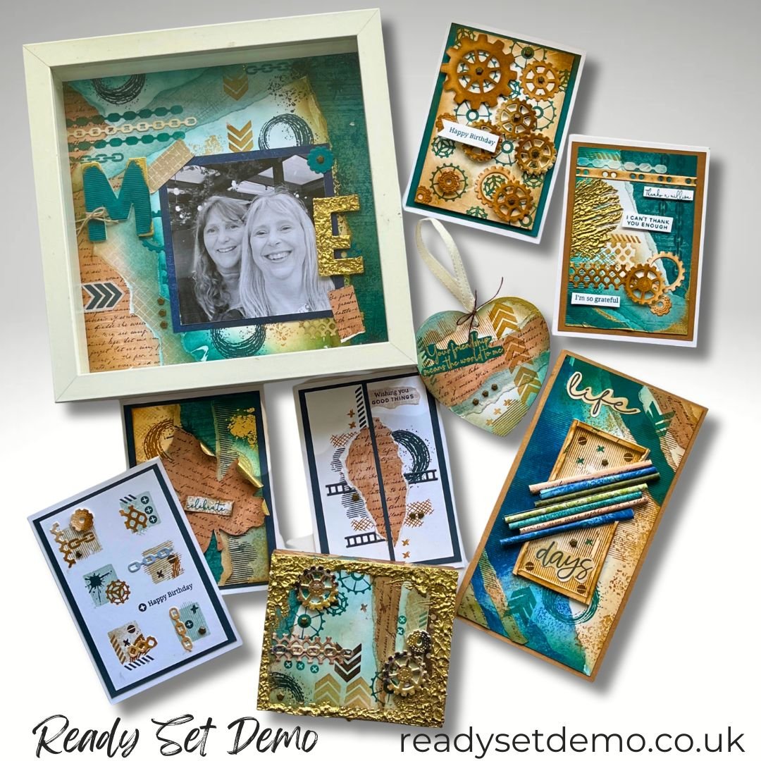 Creative Art Textures Class: Showing Techniques, Layers and Mixed Media with Gears & Textures from Stampin’ Up!