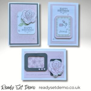 Hand made cards created using Boutique Blossoms from Stampin’ Up! 