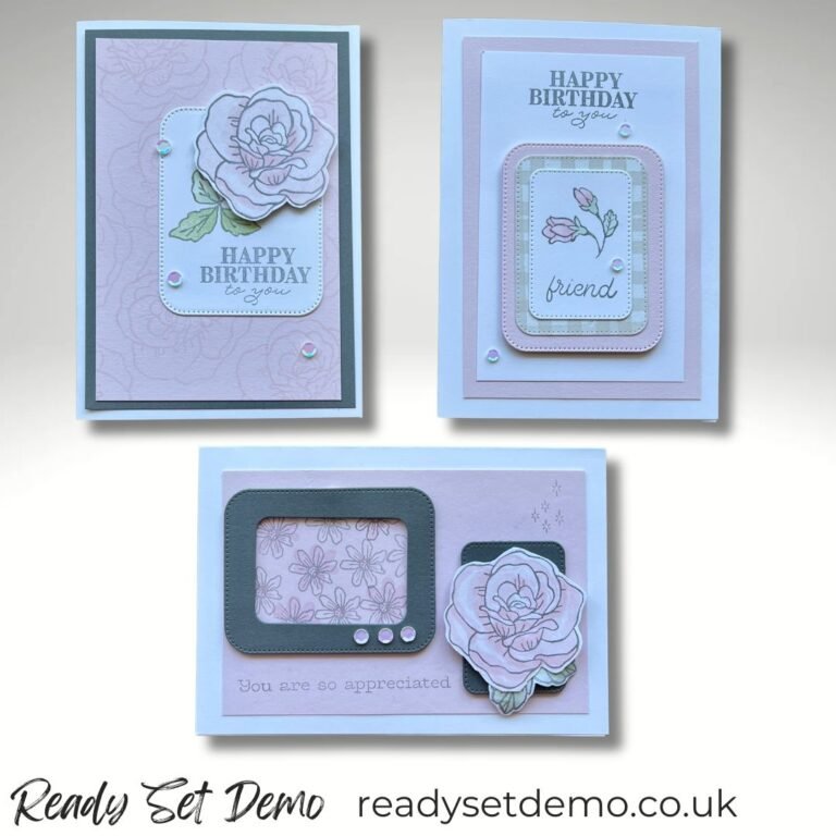 Hand made cards created using Boutique Blossoms from Stampin’ Up!