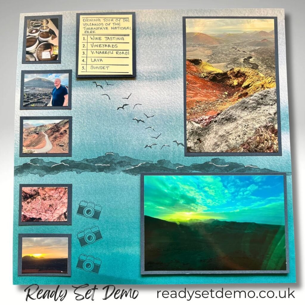 Scrapbook layout using Scenic Coast DSP and Capturing Smiles bundle Stampin’ Up!