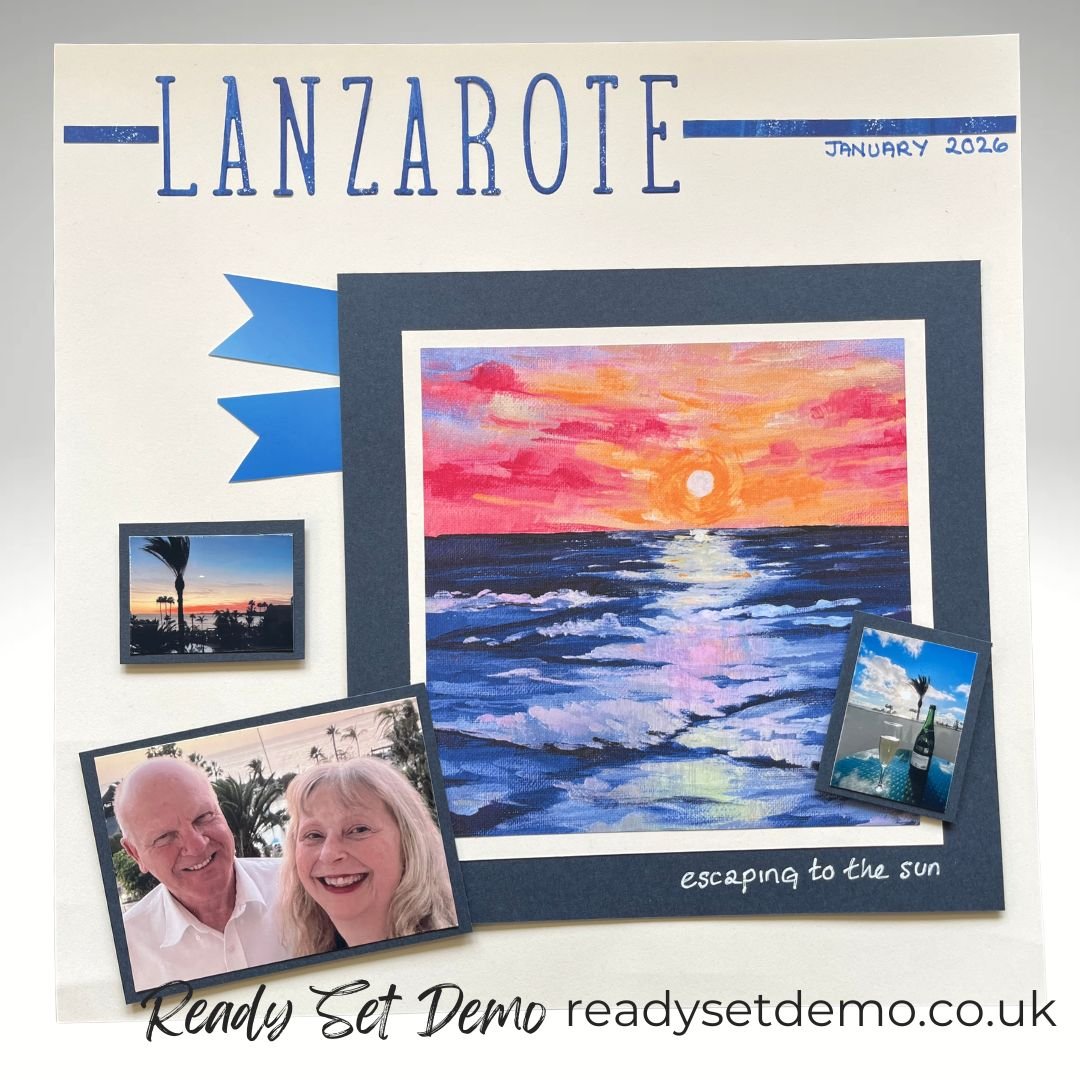 Scrapbook layout using Scenic Coast DSP and Capturing Smiles bundle Stampin’ Up!