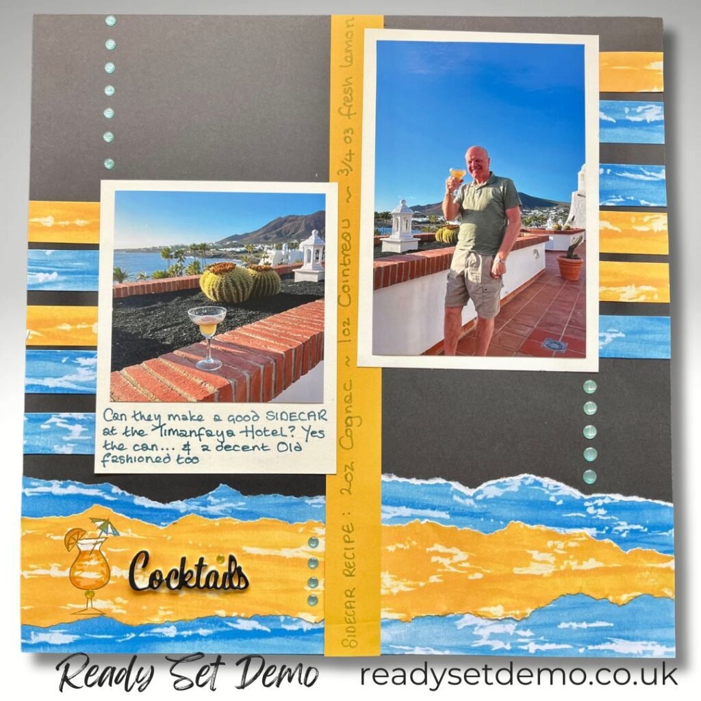 Scrapbook layout using Scenic Coast DSP and Capturing Smiles bundle Stampin’ Up!