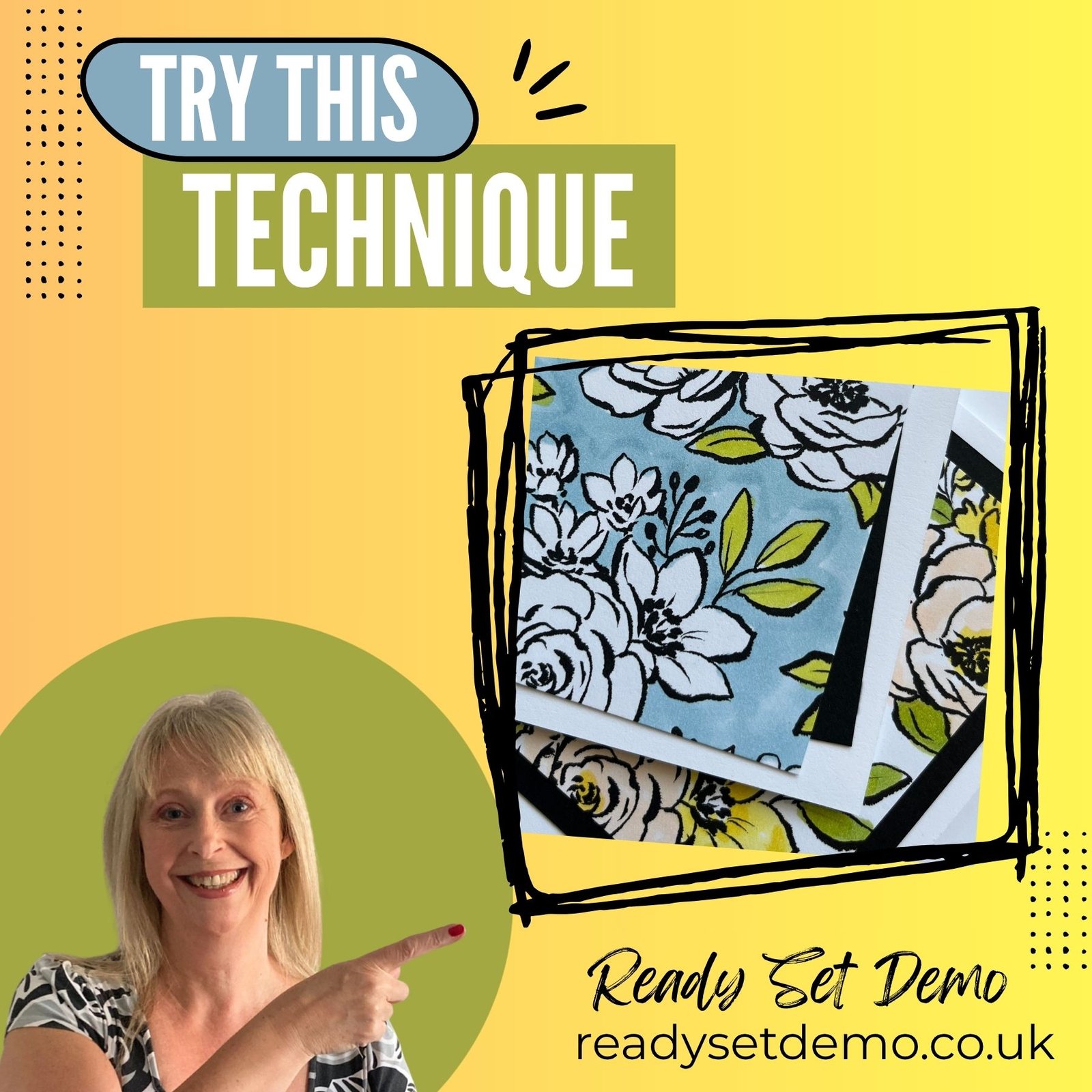 Colouring technique for black-and-white DSP cards and scrapbook page