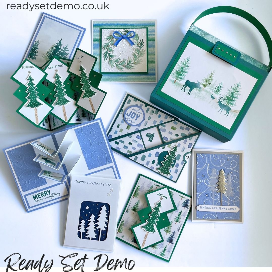 Whispering Woods Christmas Craft Class featuring Holly Jolly Branches bundle from Stampin’ Up – fancy folds, techniques and more