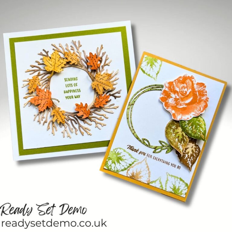 Two cards with a autumn colourway